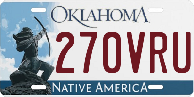 OK license plate 270VRU