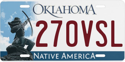 OK license plate 270VSL