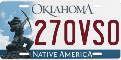 OK license plate 270VSO