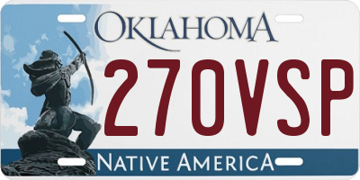 OK license plate 270VSP