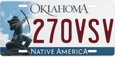 OK license plate 270VSV