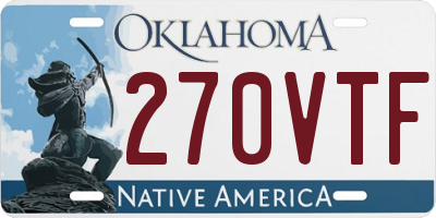 OK license plate 270VTF