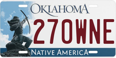 OK license plate 270WNE
