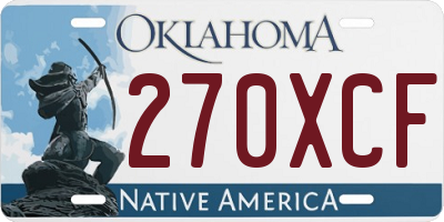 OK license plate 270XCF