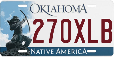 OK license plate 270XLB