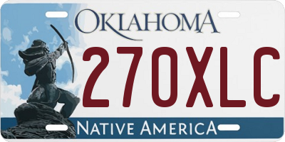 OK license plate 270XLC
