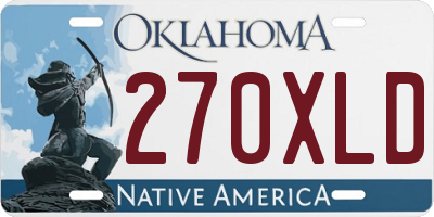 OK license plate 270XLD