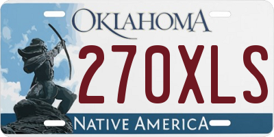 OK license plate 270XLS