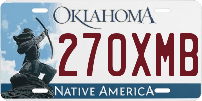 OK license plate 270XMB