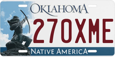 OK license plate 270XME
