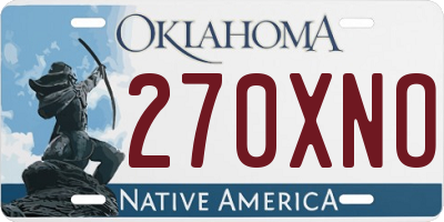 OK license plate 270XNO