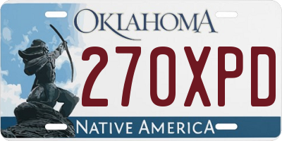 OK license plate 270XPD
