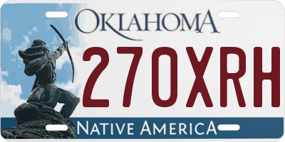 OK license plate 270XRH