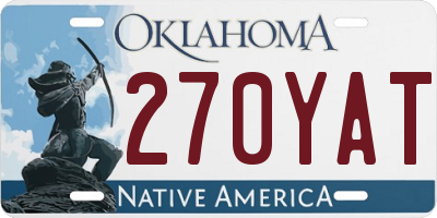 OK license plate 270YAT