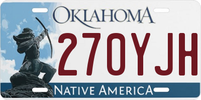 OK license plate 270YJH