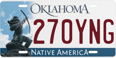 OK license plate 270YNG