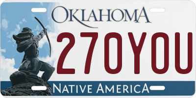 OK license plate 270YOU