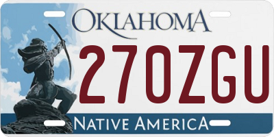 OK license plate 270ZGU