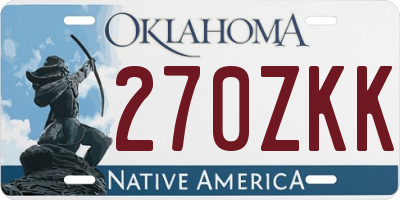 OK license plate 270ZKK