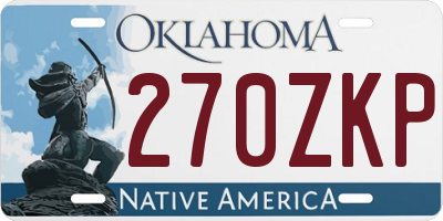 OK license plate 270ZKP