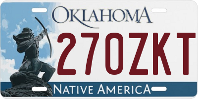 OK license plate 270ZKT