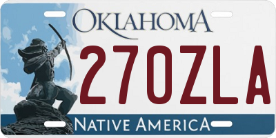 OK license plate 270ZLA