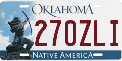 OK license plate 270ZLI