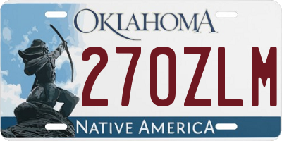 OK license plate 270ZLM