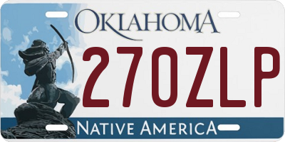 OK license plate 270ZLP