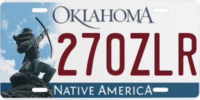 OK license plate 270ZLR