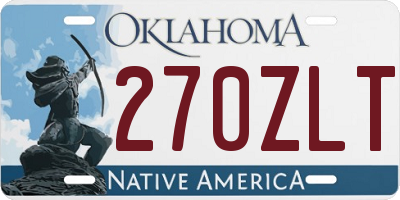 OK license plate 270ZLT