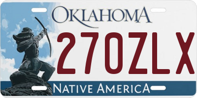 OK license plate 270ZLX