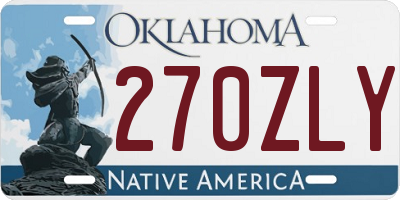 OK license plate 270ZLY