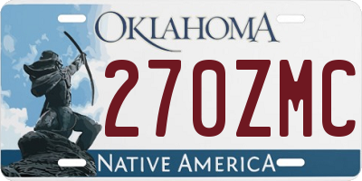 OK license plate 270ZMC