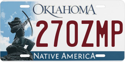 OK license plate 270ZMP