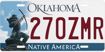 OK license plate 270ZMR