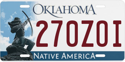 OK license plate 270ZOI