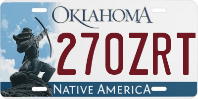 OK license plate 270ZRT