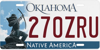 OK license plate 270ZRU