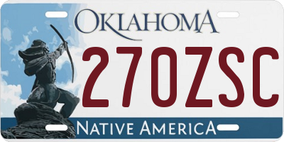 OK license plate 270ZSC