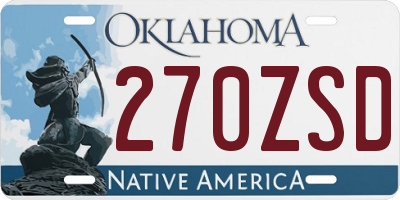 OK license plate 270ZSD