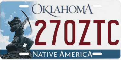 OK license plate 270ZTC