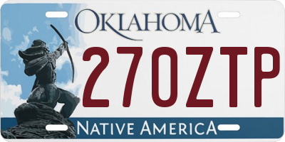 OK license plate 270ZTP