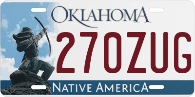 OK license plate 270ZUG