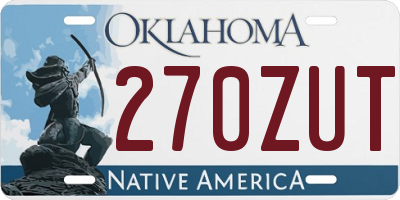 OK license plate 270ZUT