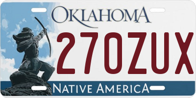 OK license plate 270ZUX