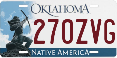 OK license plate 270ZVG