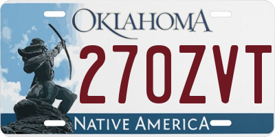 OK license plate 270ZVT