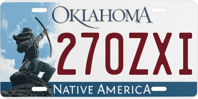 OK license plate 270ZXI