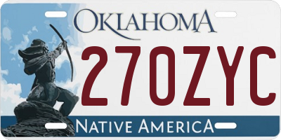 OK license plate 270ZYC
